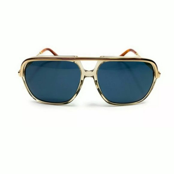 Gucci Unisex Brown Square Sunglasses - Picture 2 of 4
